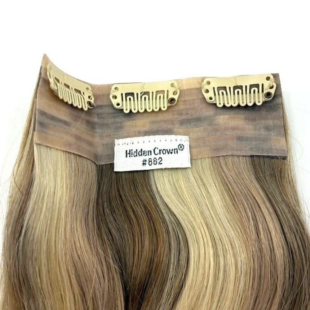 Hidden Crown Flip-Up Clip 18" #882 Dark Ash Blonde Mix Hair Extension
